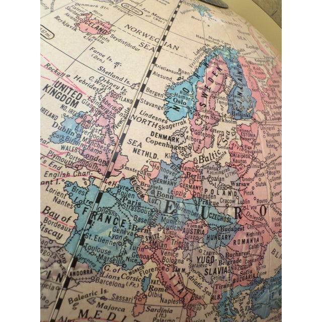 Replogle Globes Vintage 12-Inch Cram Imperial World Globe by the George F. Cram Co. For Sale - Image 4 of 10