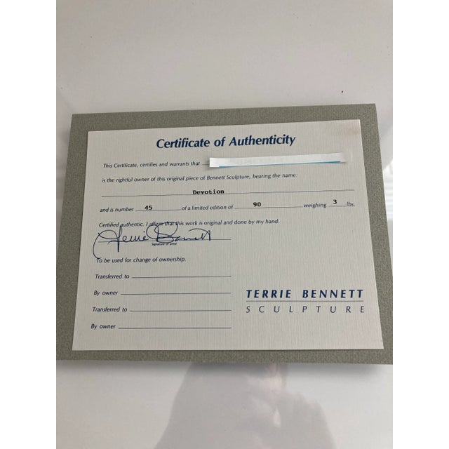 Terrie is the daughter of famed metal sculpture, Tom Bennett. Crafted using the age-old technique of bronze casting, this...