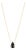VRJewels 3.22 Carat Black Diamond Pear Solitaire Necklace in 14k Yellow Gold For Sale