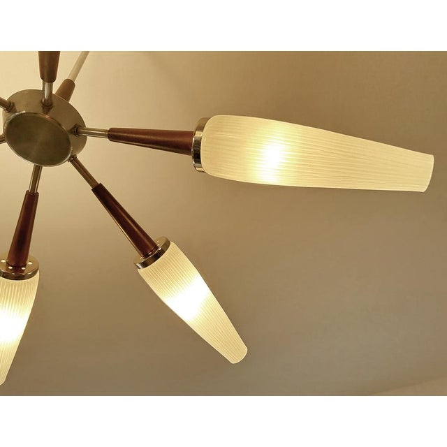 Brown Large Vintage Sputnik Chandelier, 1960s For Sale - Image 8 of 18