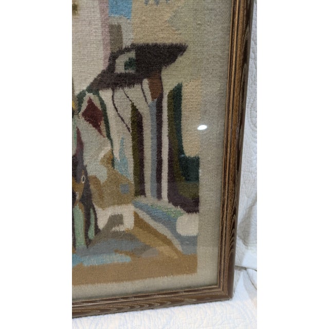 Textile Vintage Framed Mid-Century South American Andean Village Woven Textile Art For Sale - Image 7 of 9