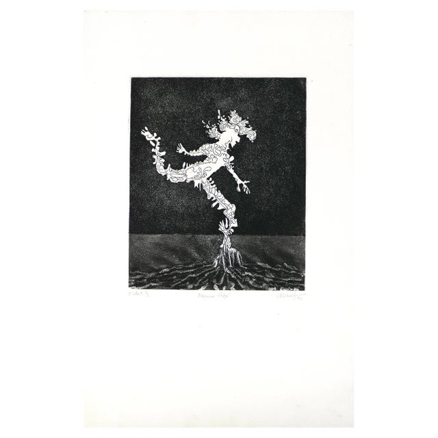 L'Homme Figé - Original B/W Etching by G. Arnulf - 1973 1973 For Sale - Image 4 of 4