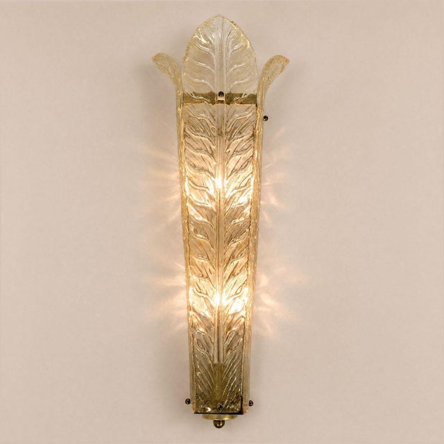 Mid-Century Modern Gold Murano Glass Vanity Sconces For Sale In Dallas - Image 6 of 12