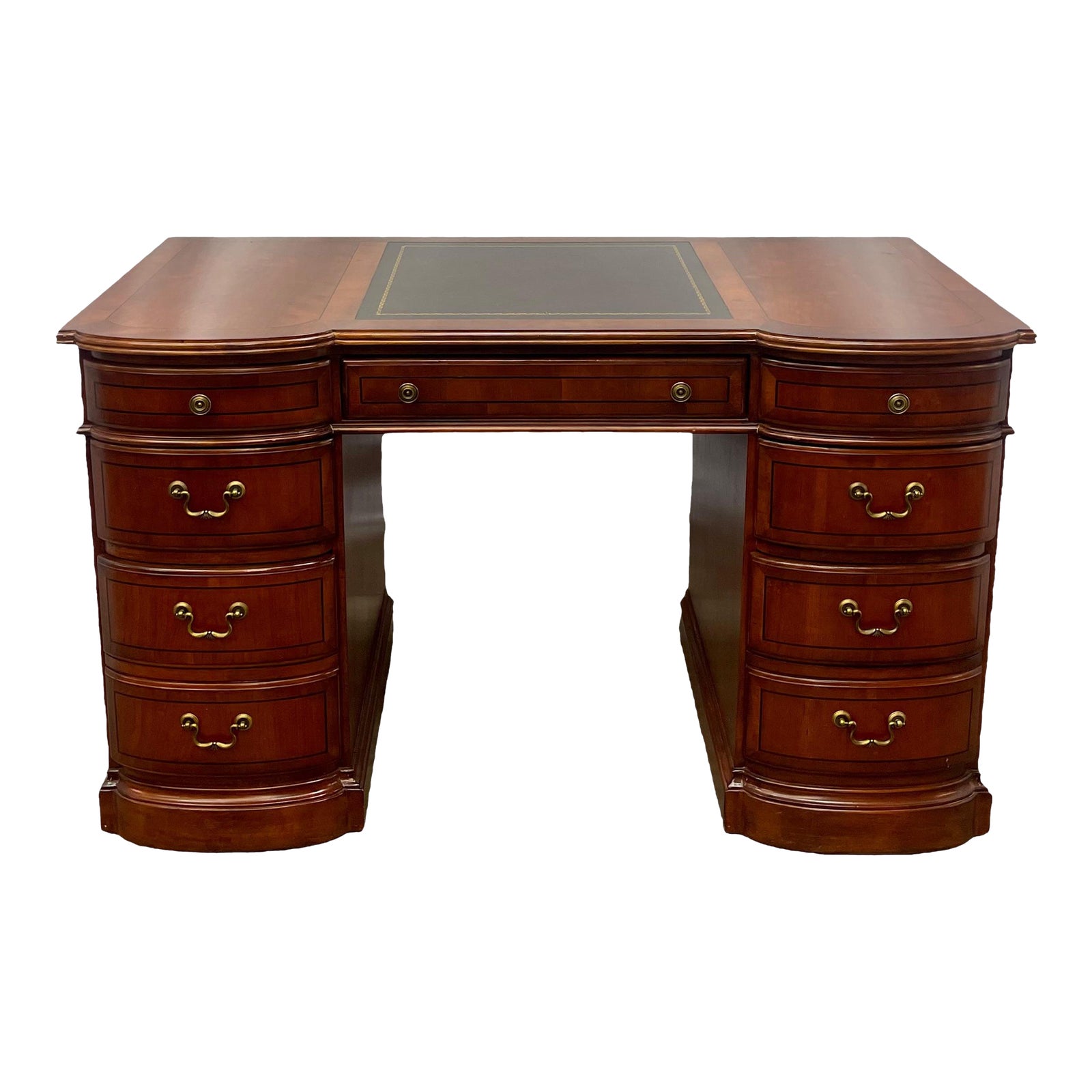 Vintage Hekman Chippendale Style Mahogany Executive Writing Desk Chairish