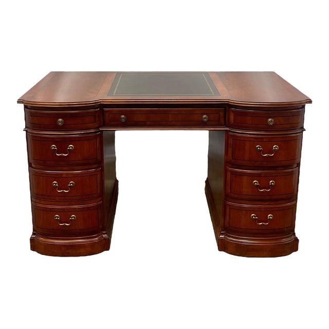 Vintage Hekman Chippendale Style Mahogany Executive Writing Desk Chairish