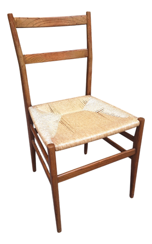 646 Leggera Chair in Wood and Cord Seat by Gio Ponti for Cassina, 1990s