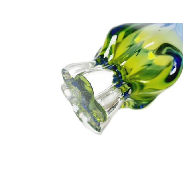 Blue Vase by J. Hospodka for Chribska Glassworks, Czechoslovakia, 1960s For Sale - Image 8 of 12