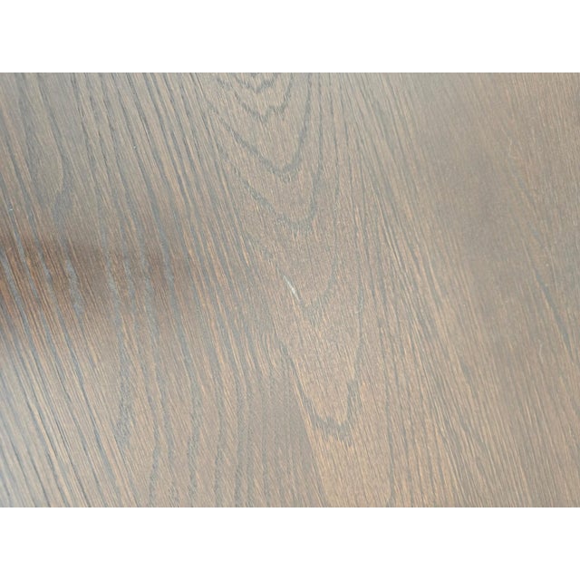 District Eight Artisanal Ping Pong Table, Smoked Oak With Cast Iron Base For Sale - Image 10 of 10