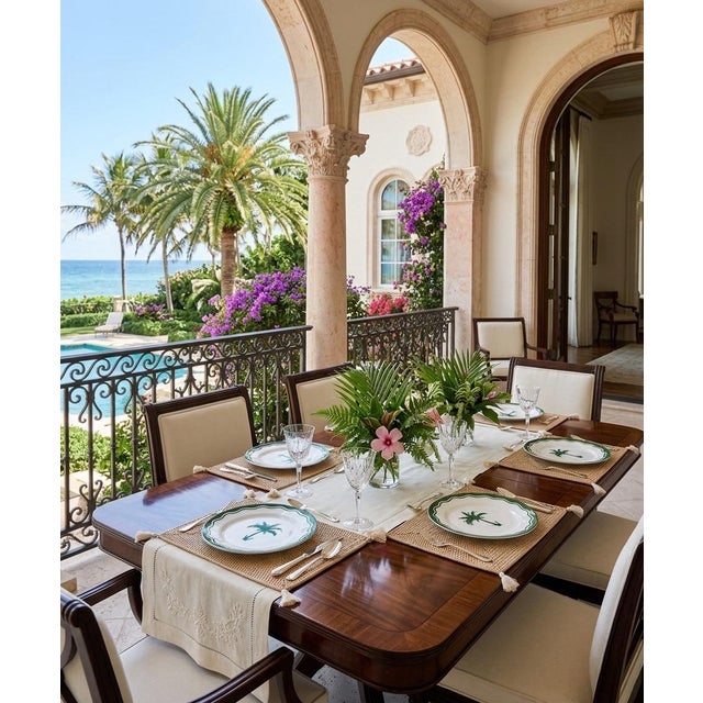 Fern & Co. For Anthropologie Palm Tree Dinner Plates - Set of 6 For Sale - Image 10 of 10