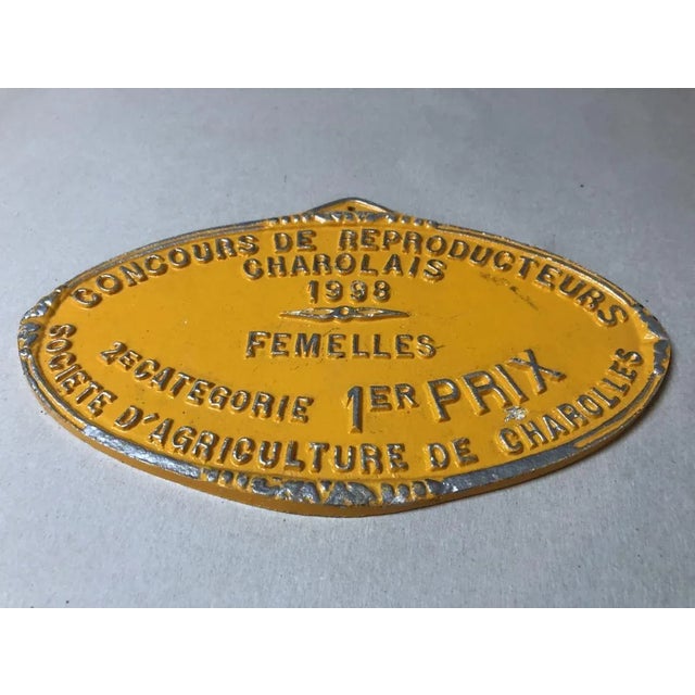 Agricultural Charolles Plate Contest 1998 Orange.Concours Breeders of Charollais / Bitches 2 nd category 1 and Price