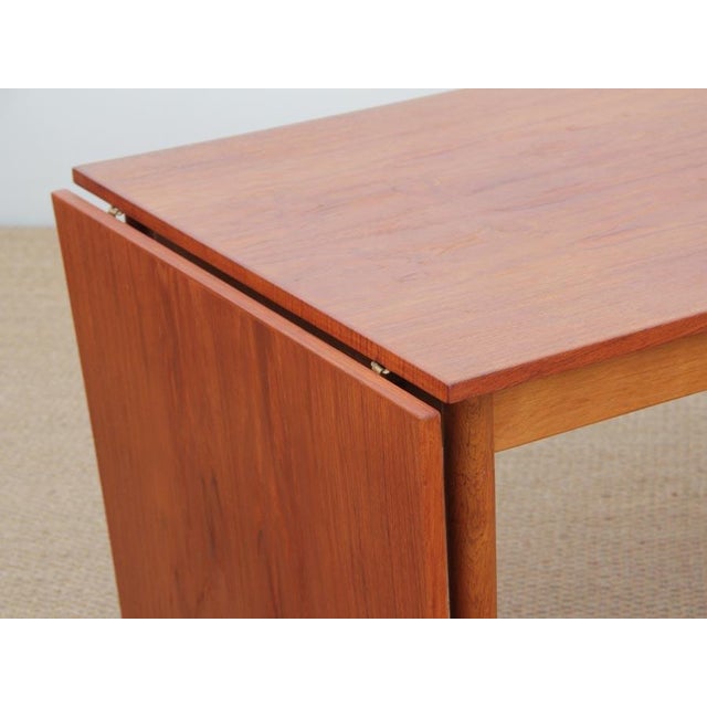 Mid-Century Scandinavian Dining Table with Drop Leaves, 1960s For Sale - Image 8 of 14