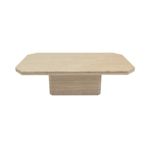 Italian Coffee Table in Travertine, 1980s