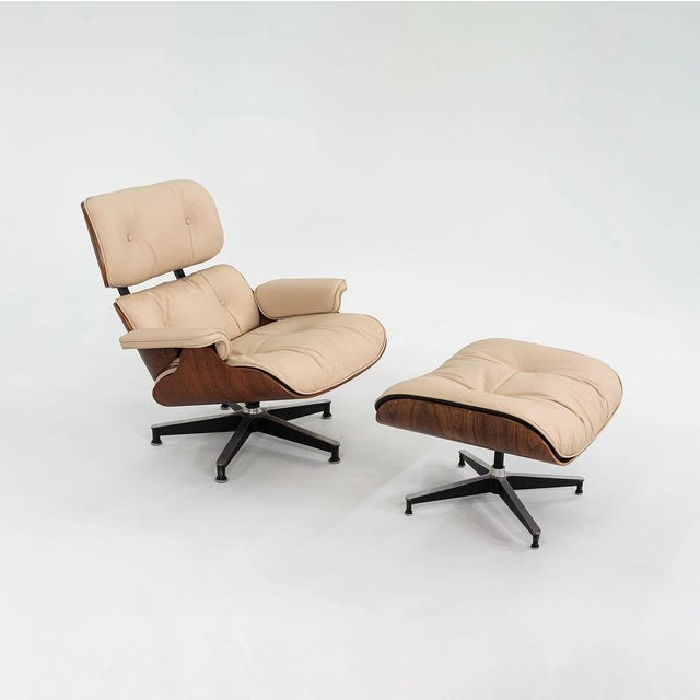 1958 Original Eames for Herman Miller Lounge Chair & Ottoman in Brazilian Rosewood & Tan Leather For Sale In Dallas - Image 6 of 12