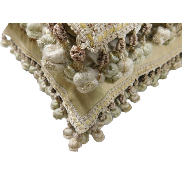 1990s A Matching Pair of Handmade Aubusson Silk Cushions. 20"x 20" For Sale - Image 5 of 13