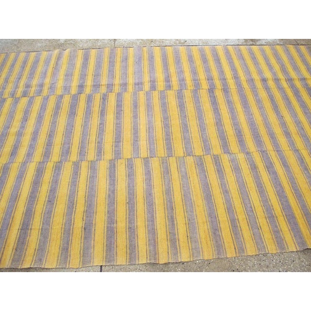Textile Galerie Shabab Collection Mid-20th Century Handmade Turkish Striped Flat-Weave Kilim Accent Rug For Sale - Image 7 of 10
