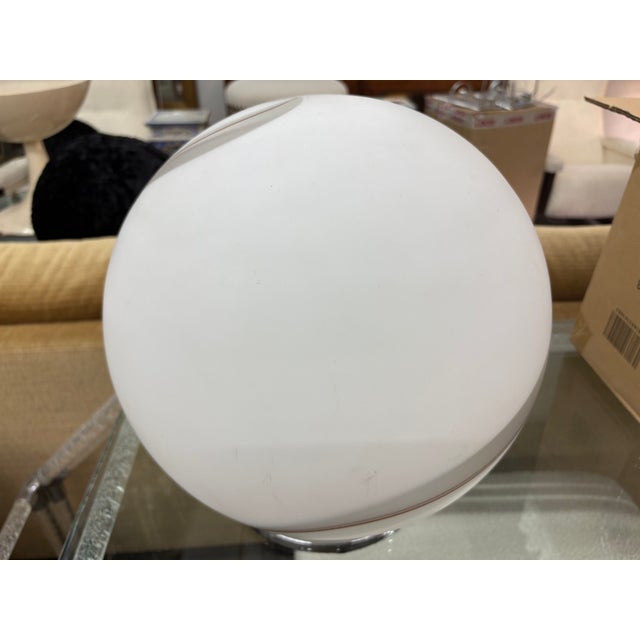 White 1970s Italian Modern Murano Glass Lamp For Sale - Image 8 of 10