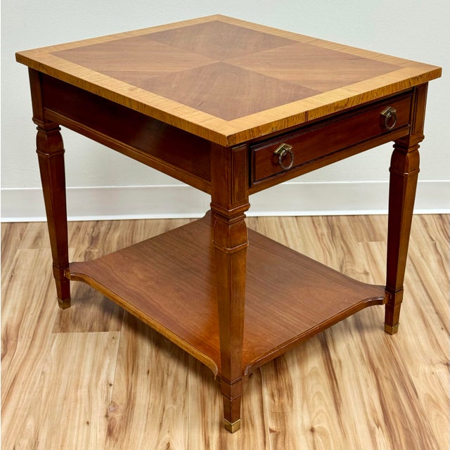 Mid 20th Century Vintage Drexel Furniture Solid Wood Side Table For Sale - Image 5 of 13