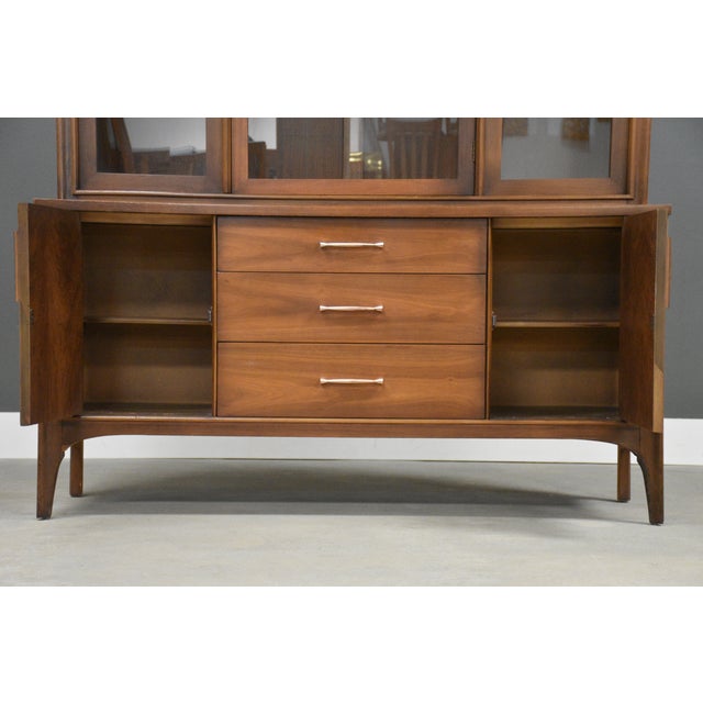 1960s Kent Coffey Perspecta Walnut and Rosewood Credenza Hutch For Sale - Image 9 of 13