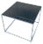 Sleek Design Metal & Fumé Glass Square Side Table, 1970s For Sale