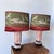 Stone Mid-Century Modern Italian Marble Table Lamps with Bespoke Shades, 1950s, Set of 2 For Sale - Image 7 of 11
