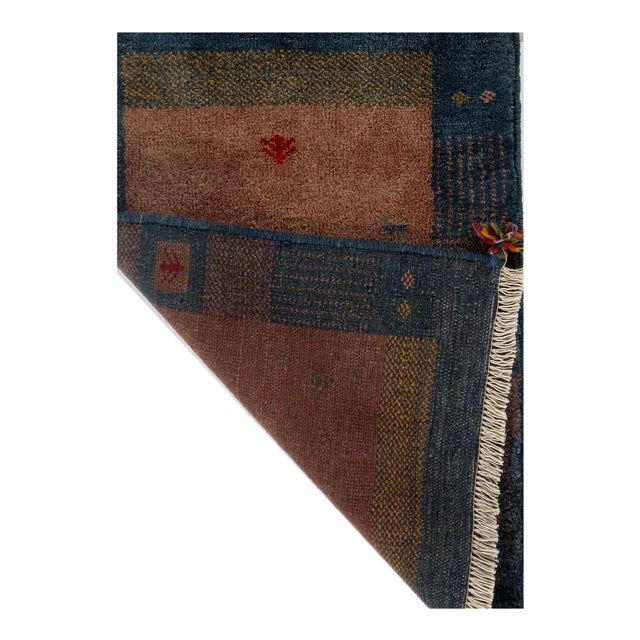 Traditional Pasargad DC Fine Hand Knotted Gabbeh Rug For Sale - Image 3 of 3