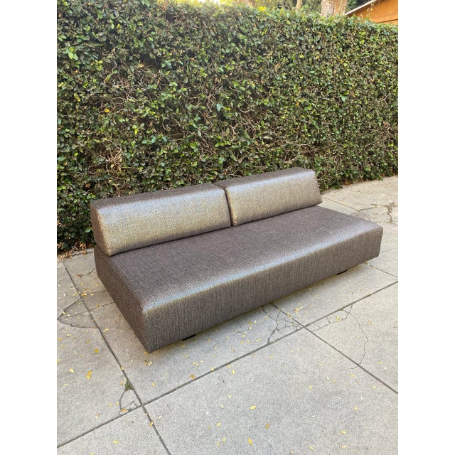 Vintage West Elm Custom Upholstered Daybed Sofa For Sale In Los Angeles - Image 6 of 9