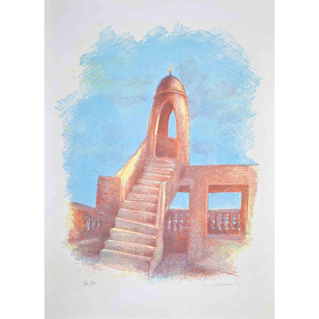 Gustavo Francalancia, Minaret, Lithograph, 1980 For Sale