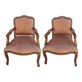 Classic Pair of Louis XV Style Armchairs For Sale