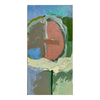 Edward Avedisian, Mod Abstract Expressionist Modernist Oil Painting Edward Avedisian Color Circles For Sale