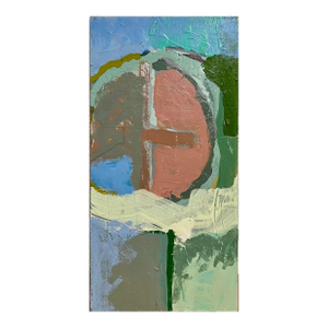 Edward Avedisian, Mod Abstract Expressionist Modernist Oil Painting Edward Avedisian Color Circles