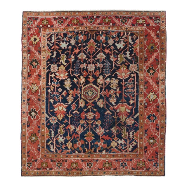 Antique Serapi Rug 4'3'' x 5' For Sale