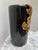 Vintage Large Italian Black and Gold Ginkgo Leaf Vase or Umbrella Vessel For Sale - Image 9 of 11