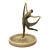 1970s Art Deco Style Figural Dancer Sculpture With Marble Dish. For Sale