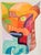Expressionism Orange Masque - Abstracted Portrait in Conte Crayon on Paper by Michael William Eggleston For Sale - Image 3 of 6