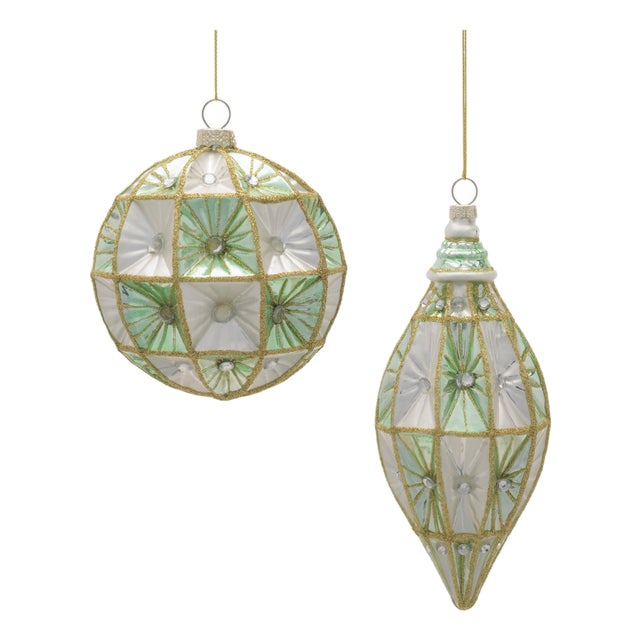 Glass Ornament Set (Set of 6) For Sale