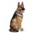 Italian Made Hand Painted and Glazed Terra Cotta Near Life Size German Shepherd For Sale