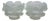 Antique Frosted Satin Glass Rose Flower Chandelier Lamp Shades 4" - Set of 2 For Sale