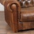 Animal Skin 20th Century English Vintage Brown Leather Chesterfield Three Seat Sofa For Sale - Image 7 of 14
