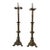 1920s Brass Church Candlestick Lamps For Sale