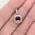 Metal 1.24ct Ruby Pendant W Earth Mined Diamonds in Solid 14k White Gold Cushion 6mm For Sale - Image 7 of 9
