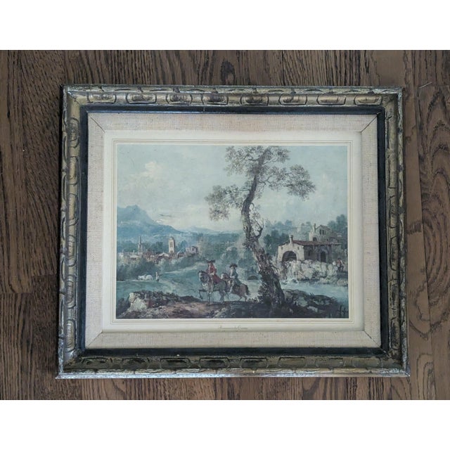 Vintage Framed Italian Neoclassical Architectural Art Framed -a Pair For Sale - Image 13 of 17
