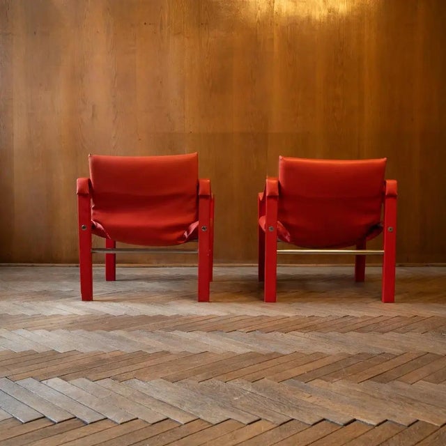 1960s Safari Lounge Chairs by Maurice Burke, Set of 2 For Sale - Image 5 of 13