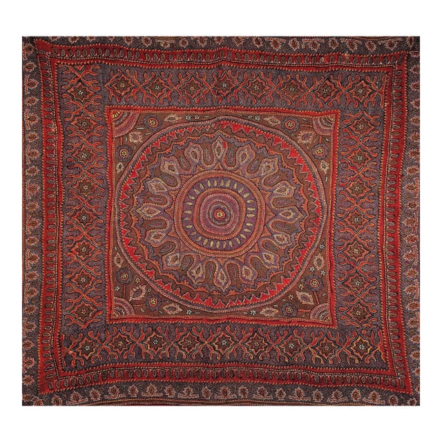 Late 19th Century Kerman Embroidered Suzani For Sale