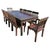 Anglo-Indian Raj Table and Chairs with Metal Decor, 1920s, Set of 11 For Sale - Image 11 of 11