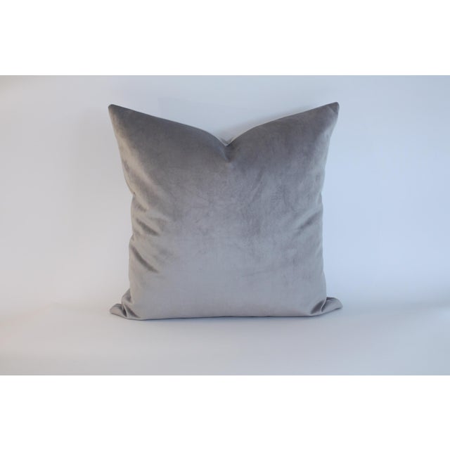 Gray Velvet Pillow 24x24 Chairish