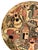 African Tanzanian Spirits on a Painted and Carved Circular Wood Relief, Signed by George Lilanga For Sale - Image 3 of 9