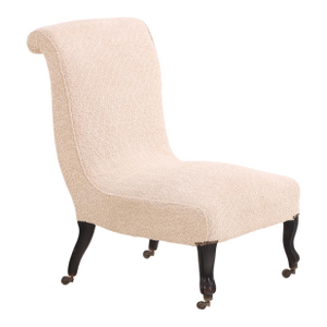 English Upholstered Slipper Chair, C. 1900