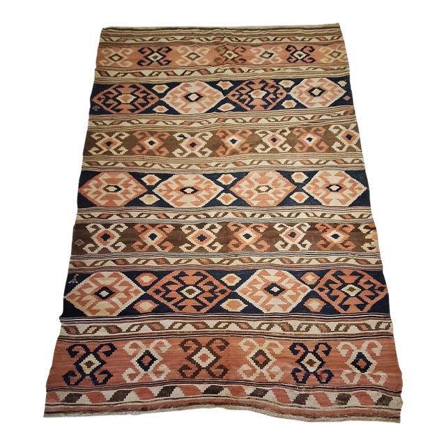 Circa 1900 Caucasian Kilim Rug For Sale