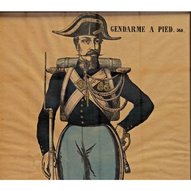 Prints French Soldiers Antique - A Pair, Framed For Sale In Providence - Image 6 of 7