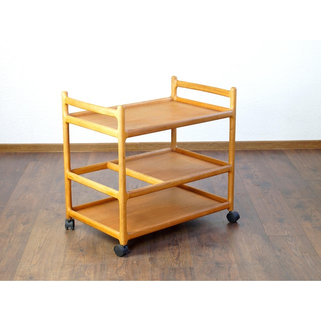 Serving Trolley in Teak by Johannes Andersen for Silkeborg, 1970s For Sale - Image 10 of 12